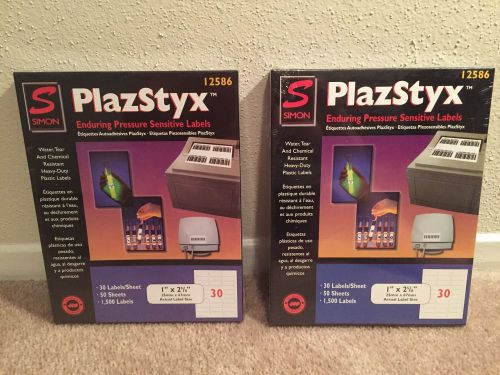 PlazStyx Pressure Sensitive Labels (Qty.2 boxes)