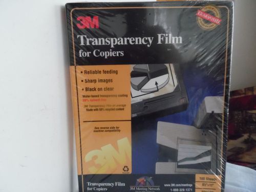 UNOPENED PACK OF 3M PP2200 TRANSPARENCY TILM FOR COPIERS 8.5&#034; x 11&#034; 100 COUNT