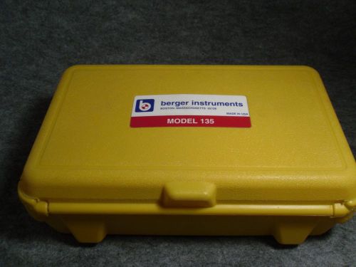 Berger Instruments Model 135 Transit Level With Case Made In U.S.A.