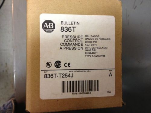 Allen-Bradley 836T-T254J Pressure Switch, NEW in Box W/ Instructions
