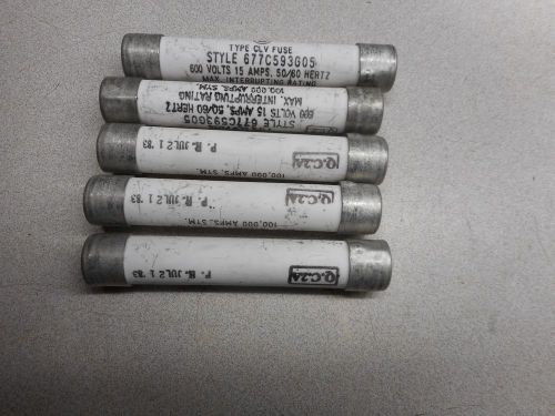 NEW LOT OF 5 WESTINGHOUSE TYPE CLV FUSE STYLE 677C593G05