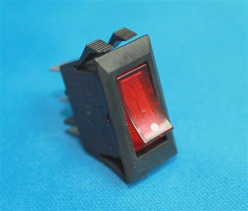Zing Ear ZE-215 Rocker Toggle Switch Black Snap-in On/Off Illuminated 3 Pin