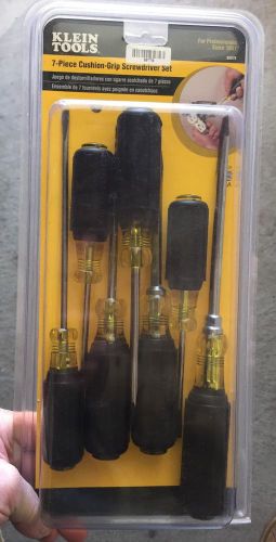Klein tools new screwdriver set cushion grip 7 piece 85076 electrician pro nr for sale