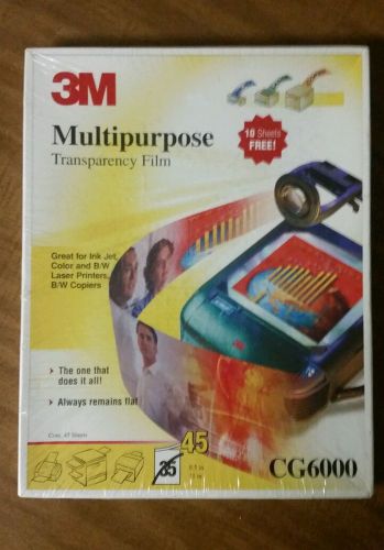 3M Multipurpose Transparency Film CG6000 - 8.5 x 11&#039;&#039; 45 Sheets, New