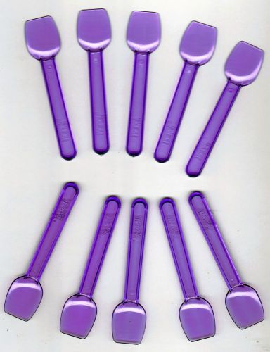 (100) Purple Gelato Ice Cream Frozen Yogurt Tasting Serving Plastic Spoons 3.75&#034;