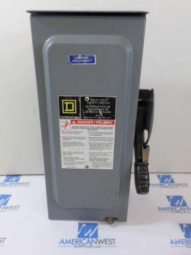 Square d h361rb  30 amp 600 volt fused 3r outdoor safety switch  f05 for sale