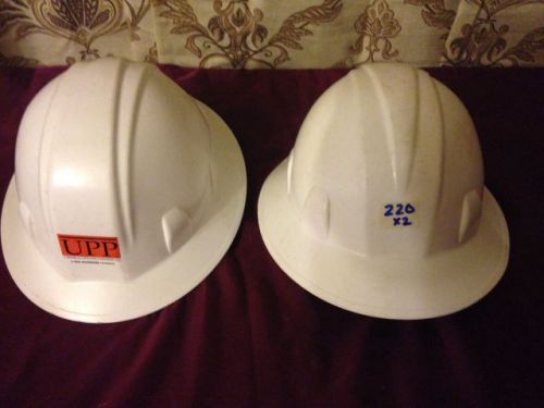 Set of 2 White Working Hard Hats