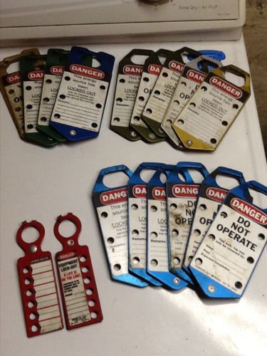 Labeled lockout hasp lot
