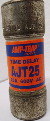AJT25  Class J dual-element time delay fuse, 600VAC, 25A