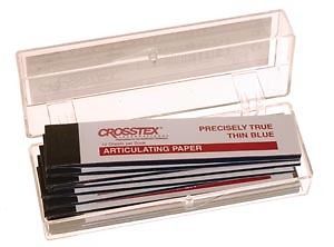 CROSSTEX ARTICULATING PAPER, XXX-THIN, BLUE, 12 SHEETS/BK, 12 BK/BX,SELLING 8 BX