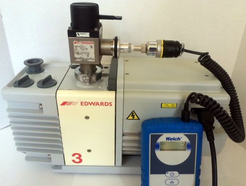 Edwards rv3 rotary vane dual stage vacuum pump 2.3 cfm rebuilt for sale