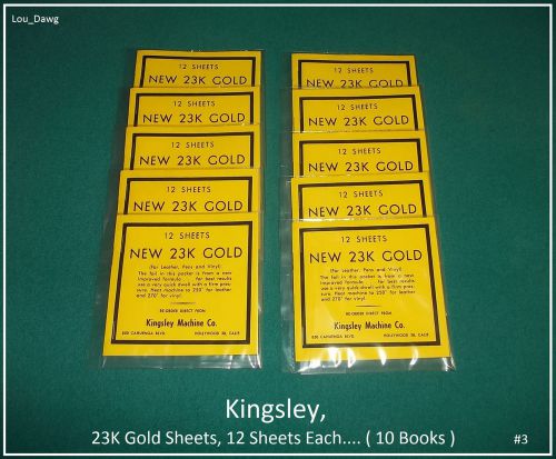 Kingsley  Machine ( 23K Gold Sheets, 10 Books 12 Sheets Each ) Hot Foil Stamping