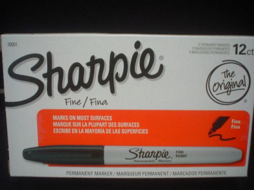 Sharpie Permanent Fine Point Marker Black 30001 - 12 Each