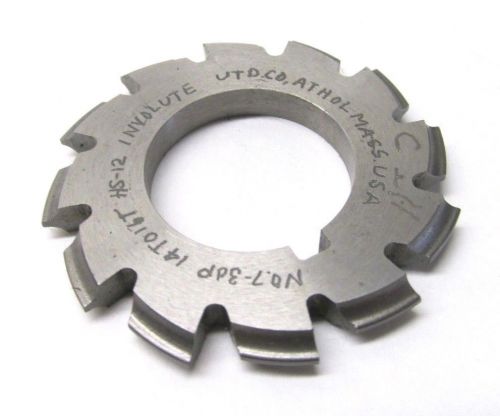 UTD HSS GEAR CUTTER w/ 7/8&#034; BORE - #7-30P 14 TO 16T INVOLUTE