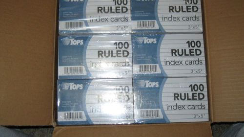Tops 3x5 Ruled Index Cards 30 Packs of 100 (3000)