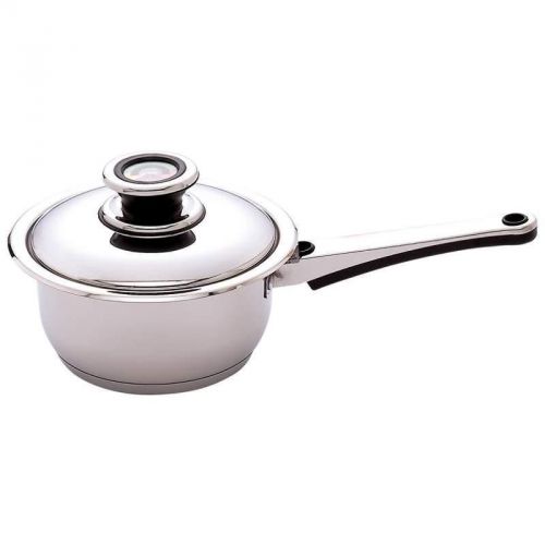 1.5qt 12-Element Saucepan with Cover stainless steel and riveted handle