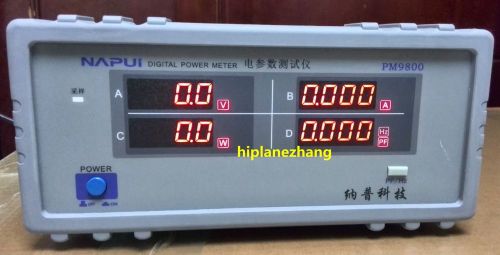 Bench trms voltage current power factor &amp; power meter analyzer tester pm9800 for sale