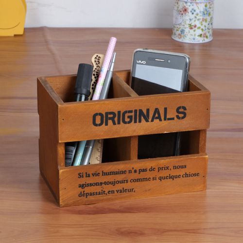 Stationery Organizer Holder Phone Pencil Pen Shelf Desk Pot Desktop Storage Box