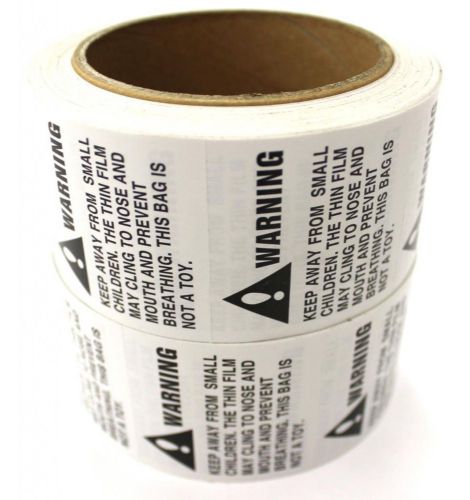 enKo Products® [2 Rolls, 1000 Labels] Suffocation Warning Peel and Stick Labe...