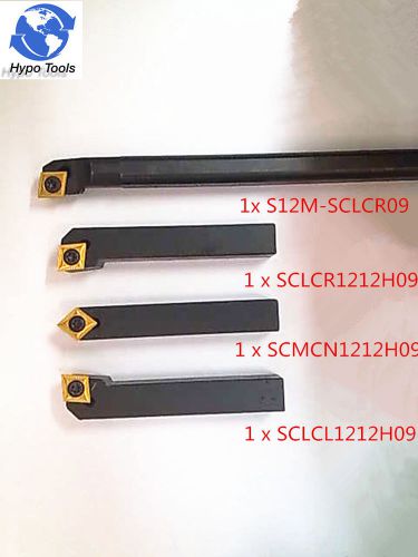 1pc 12x150mm sclcr boring bar with 3pcs 12mm turning tool holder for  ccmt 09t3 for sale