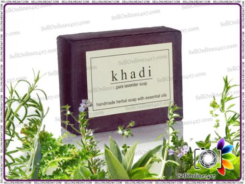 Khadi 100% pure herbal lavender soap body &amp; gives soft &amp; smooth feeling 250gm for sale