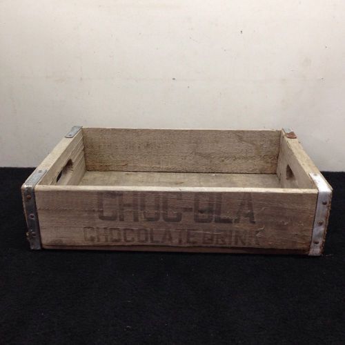 Vintage Choc-Ola Chocolate Drink Wooden Crate Indianapolis, Indiana Rare Find