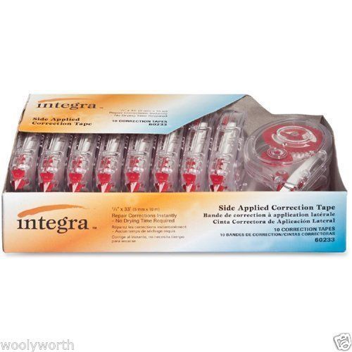 Integra Correction Tape Resist Tear 1/5 x 394 Inches 10 per Pack Smoke Dispenser