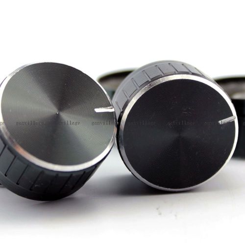 10X Black Aluminum Potentiometer Knobs HiFi Volume Control Rotary Knob Metal Cap
