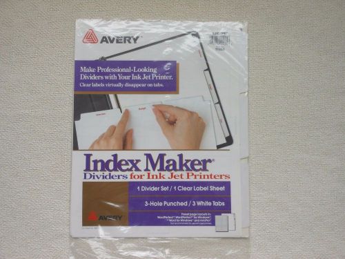 Avery Index Maker-Dividers for Ink Jet Printers.Professional clear labels 11455