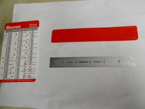 Snap-On Ruler6  6&#034; Tempered Scale w/end grads   New  w/ Starrett Pocket Chart
