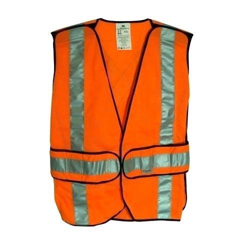 3M 94625-80030T Class 2 Construction Hi-Viz Safety Vest, Orange 1 size fits most