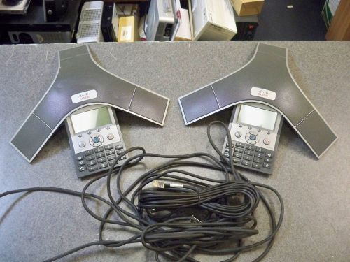 Lot of (2) Polycom 2201-40100-001 Cisco 7937 CP-7937G IP Conference phones