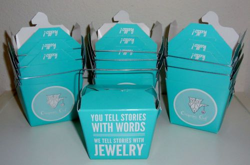 Origami Owl Turquoise Take out boxes (lot of 10)