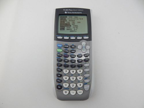 TEXAS INSTRUMENTS TI-84 Plus Silver Edition Graphing Calculator NICE