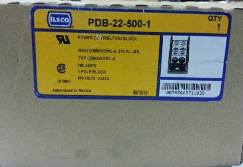 ILSCO PDB-22-500-1 POWER DISTRIBUTION BLOCK