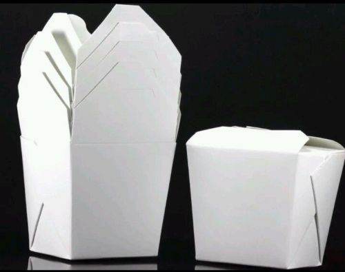 100X, 32oz Chinese Take Out/ To Go Boxes, Microwavable, Party Gift Boxes White