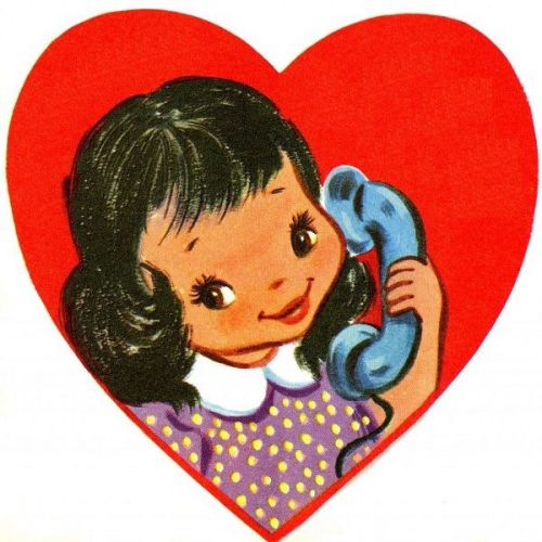30 Custom Vintage Valentine Girl Personalized Address Labels