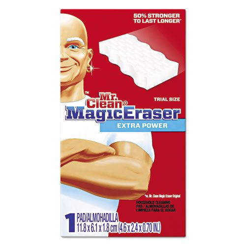Mr. clean magic eraser extra power, 4 3/5&#034; x 2 2/5&#034;, 7/10&#034; thick, white for sale