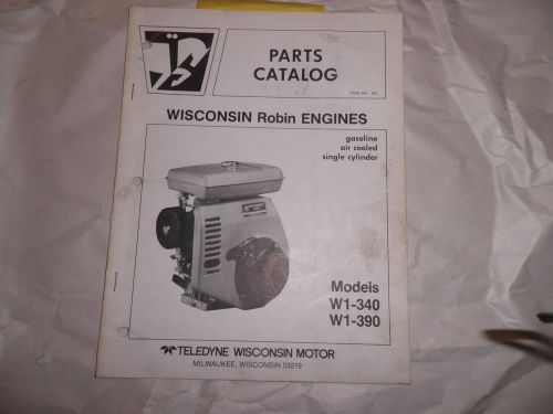 Wisconsin Robin Engine Parts Catalog~Models W1-340 &amp; W1-390