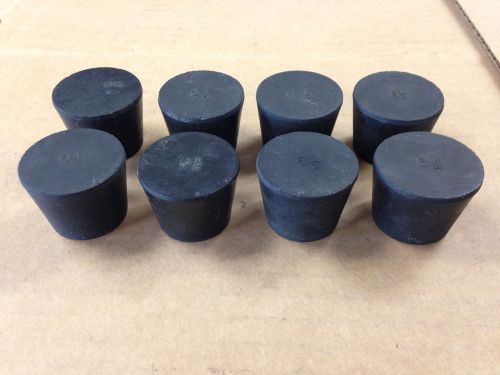 Generic Size 6-1/2 Chem Lab Flask Rubber Stoppers Corks Lot of 8