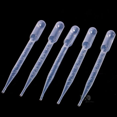 Plastic transfer pipettes 3ml, gradulated, pack of 100 for sale