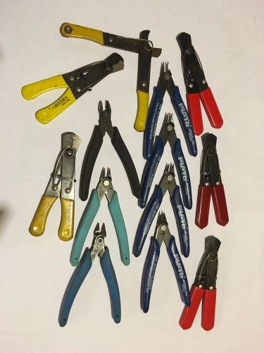 Lot Of 13 Misc. Used Wire Cutters And Strippers Miller Xcelite Xuron Miller USA