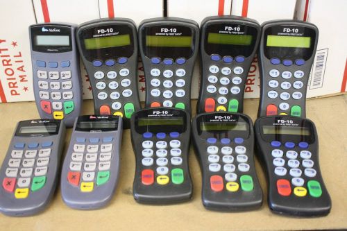 Lot of 7 First Data FD-10 Pin Pad &amp; 3 Verifone Pin Pad 1000SE