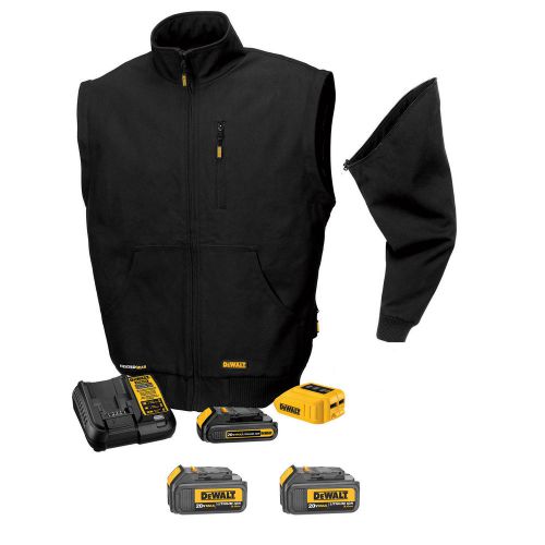 Dewalt dchj065 20v 2xl removeable sleeves heated jacket, with (2) free dcb200 for sale