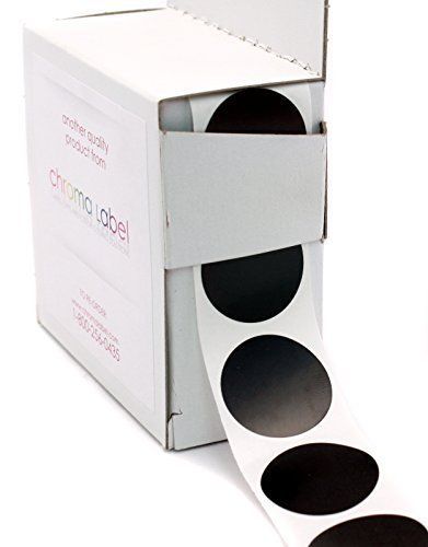 1&#034; Black, Color-Code Dot Labels Write On Surface | Permanent Adhesive - Box