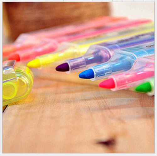 7 x Fragrance Candy Color Highlighter Pens Oblique Head Fluorescent Marker Pens