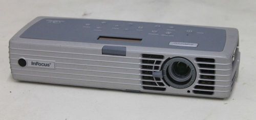 Infocus lp120 portable projector compact 1100-lumen media dvi-pc travel 150w dlp for sale