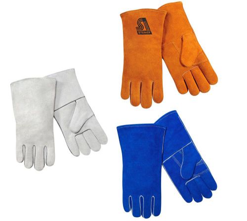 Steiner 14” Cowhide Leather Cotton Lined Welding Gloves — Size Large 