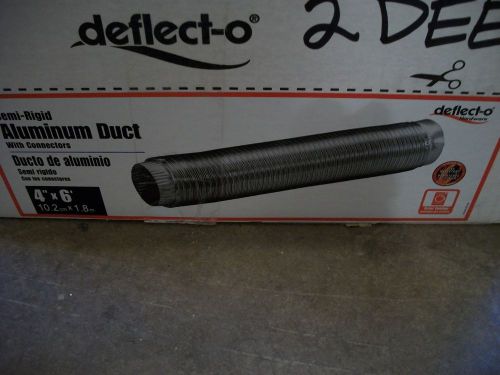 12 New Deflecto AM46  4&#034; by 6-Feet Semi-Rigid Aluminum Duct with Connectors