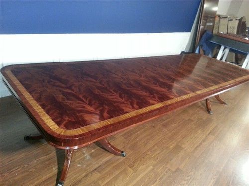 New leighton hall flaming mahogany conference table, over 13 ft long $15000 msrp for sale